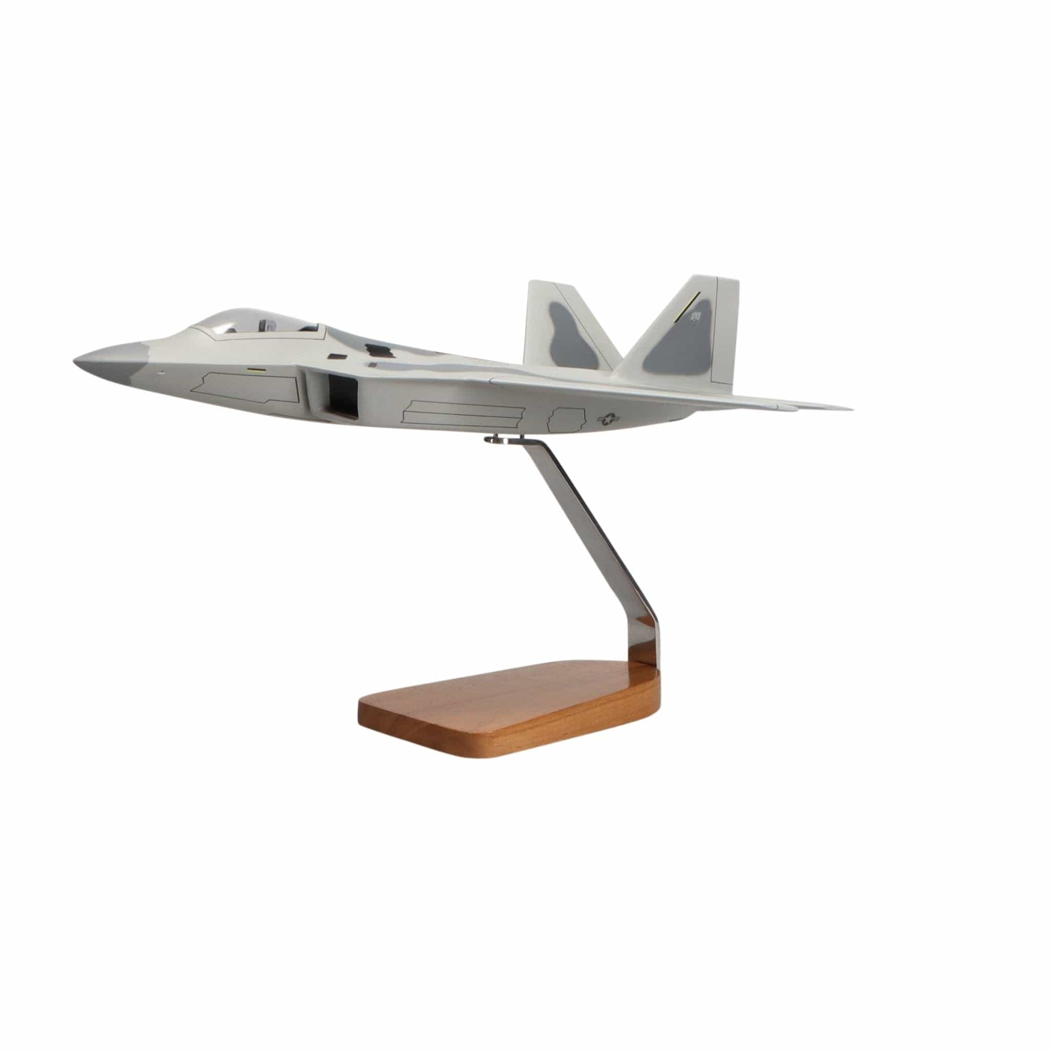 High Flying Models Aircraft Models Lockheed Martin F-22 Raptor® Clear Canopy Large Mahogany Model