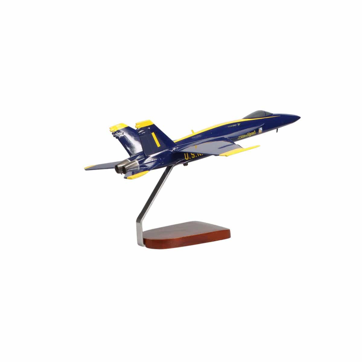 High Flying Models Aircraft Models McDonnell Douglas F/A-18E Super Hornet Blue Angels Large Mahogany Model