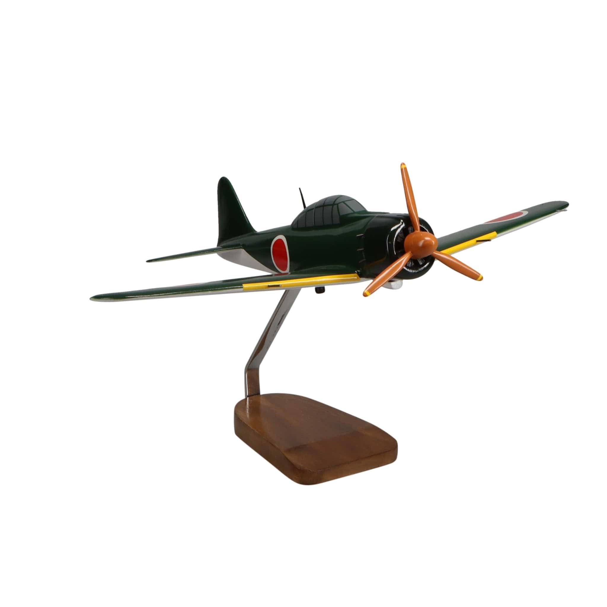 High Flying Models Aircraft Models Mitsubishi A6M5 Reisen (Zero Fighter) Model 52 ZEKE Large Mahogany Model