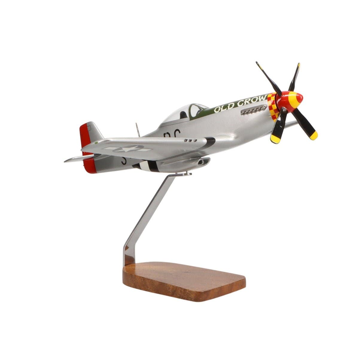 High Flying Models Aircraft Models North American P-51 Mustang Clear Canopy Large Mahogany Model