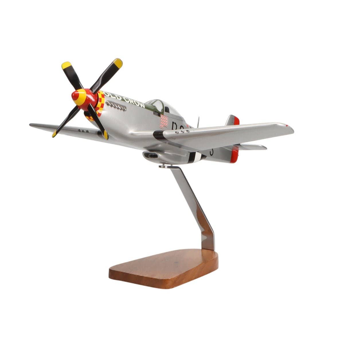 High Flying Models Aircraft Models North American P-51 Mustang Clear Canopy Large Mahogany Model