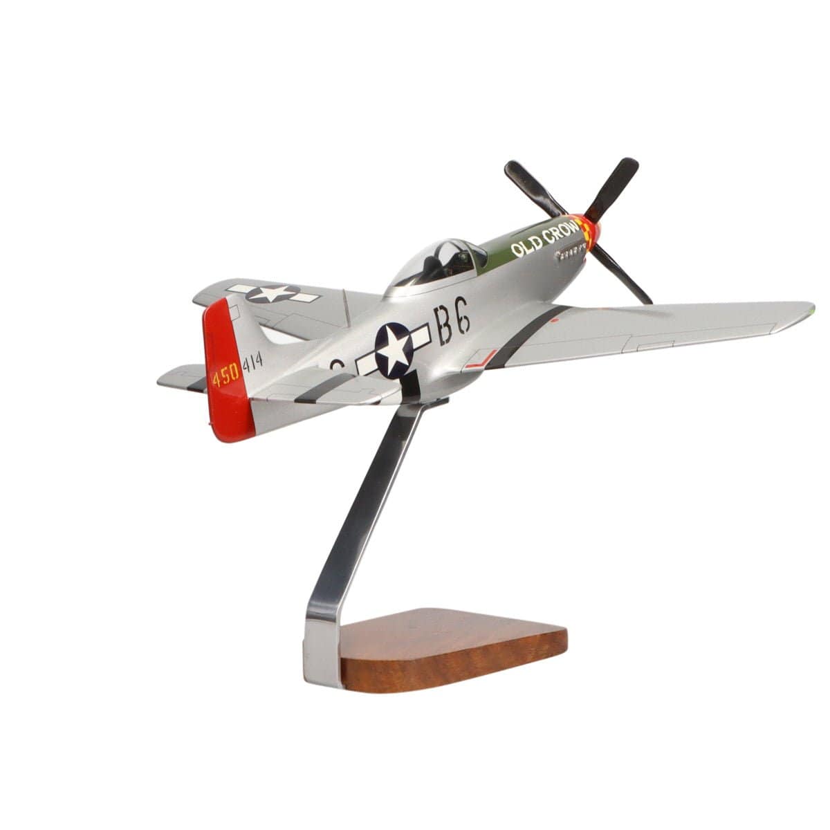 High Flying Models Aircraft Models North American P-51 Mustang Clear Canopy Large Mahogany Model