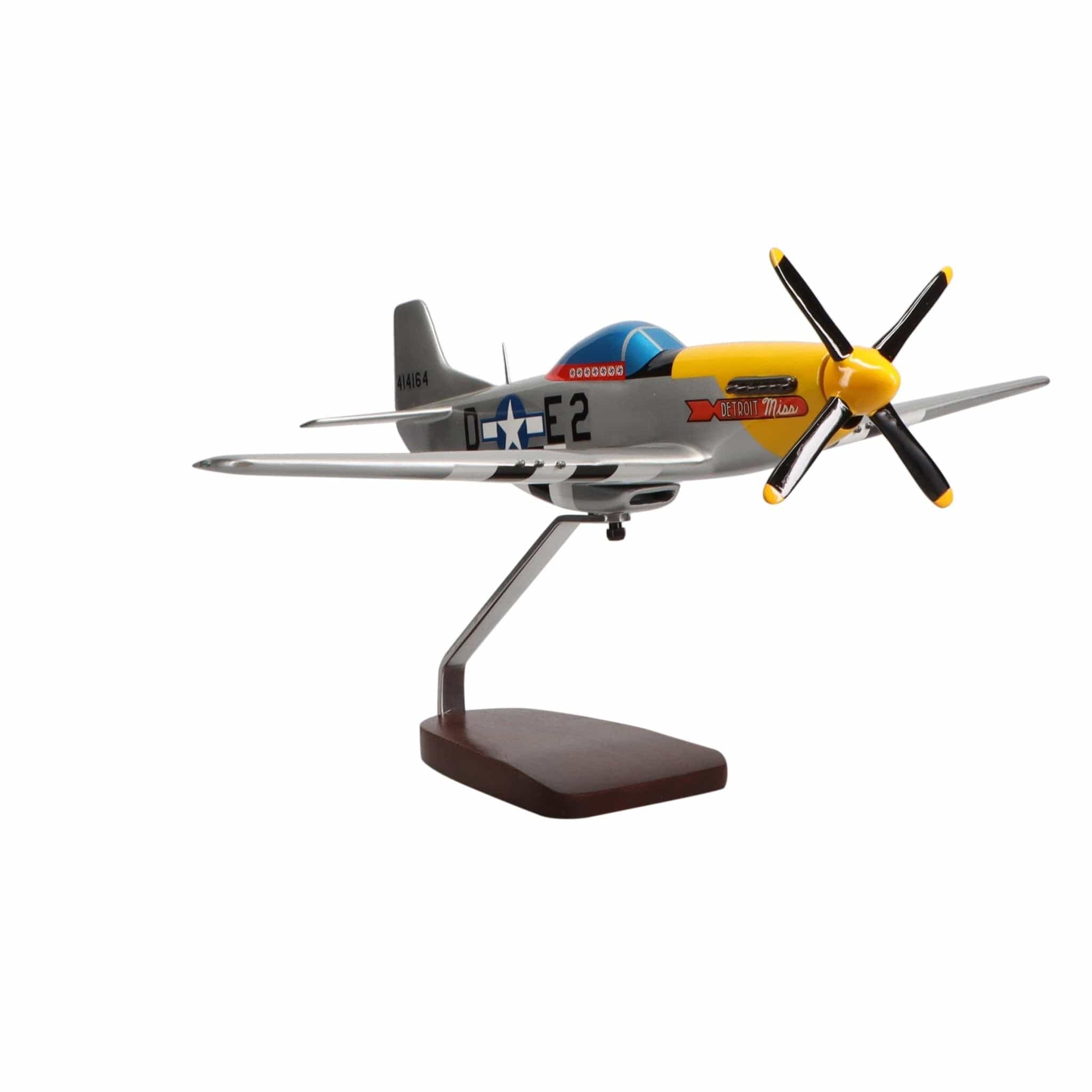 High Flying Models Aircraft Models North American P-51D Mustang "Detroit Miss" Large Mahogany Model