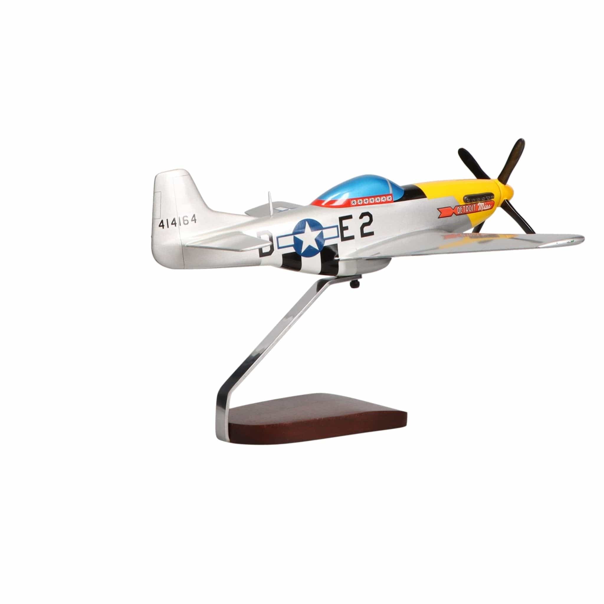 High Flying Models Aircraft Models North American P-51D Mustang "Detroit Miss" Large Mahogany Model