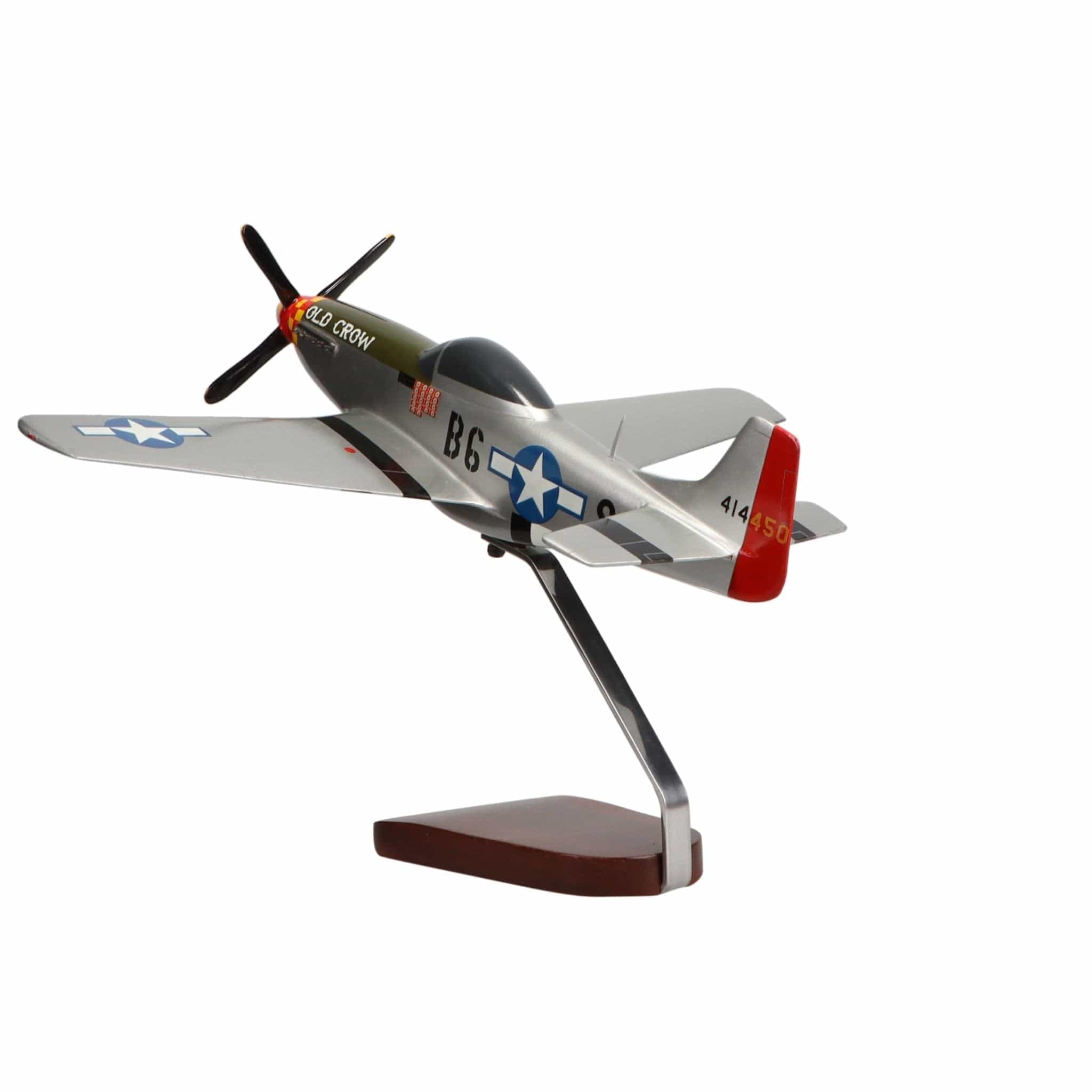 High Flying Models Aircraft Models North American P-51D Mustang "Old Crow" Large Mahogany Model