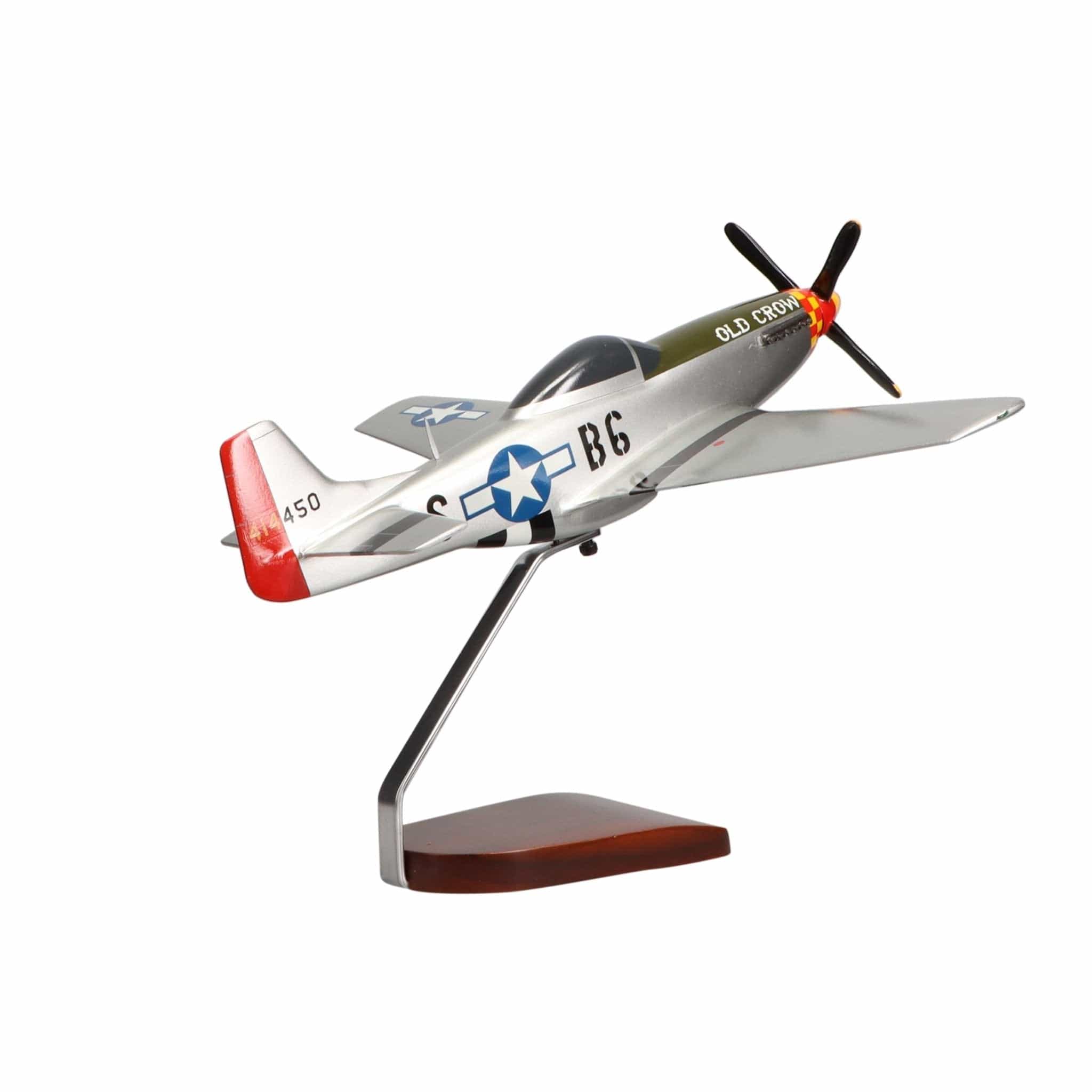 High Flying Models Aircraft Models North American P-51D Mustang "Old Crow" Large Mahogany Model