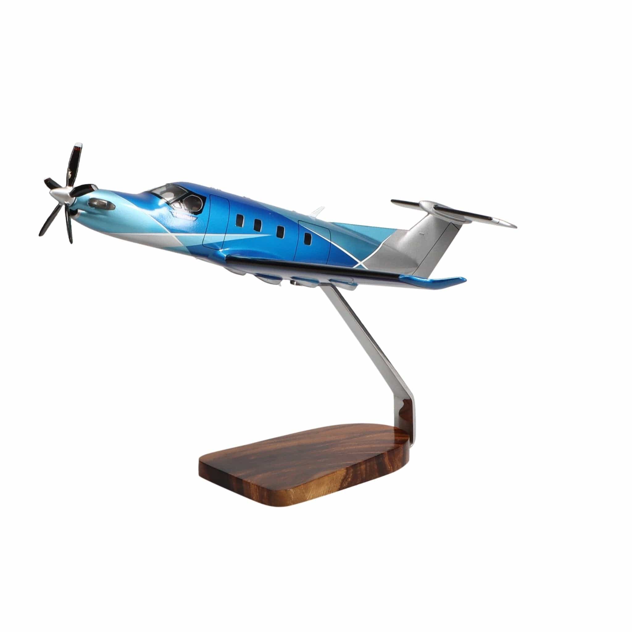 High Flying Models Aircraft Models Pilatus PC-12 Clear Canopy Large Mahogany Model