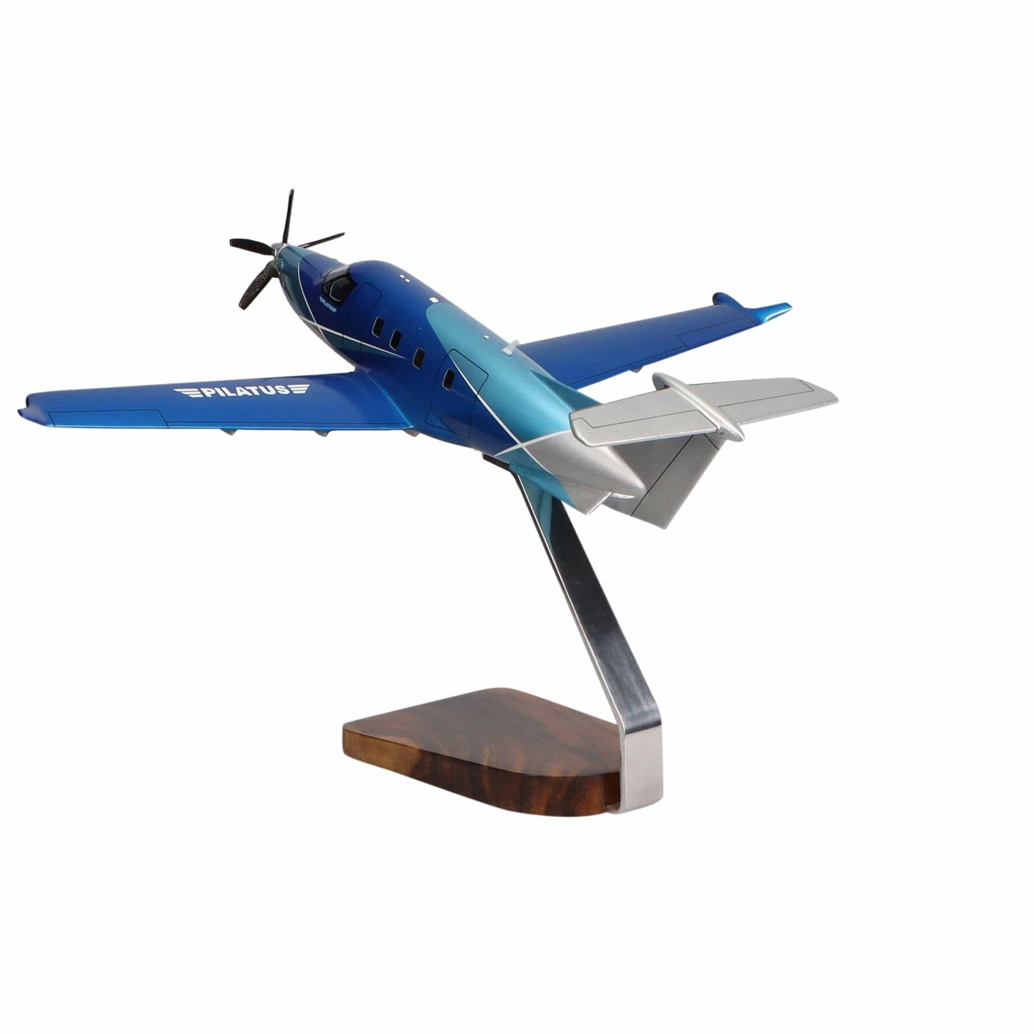 High Flying Models Aircraft Models Pilatus PC-12 Clear Canopy Large Mahogany Model