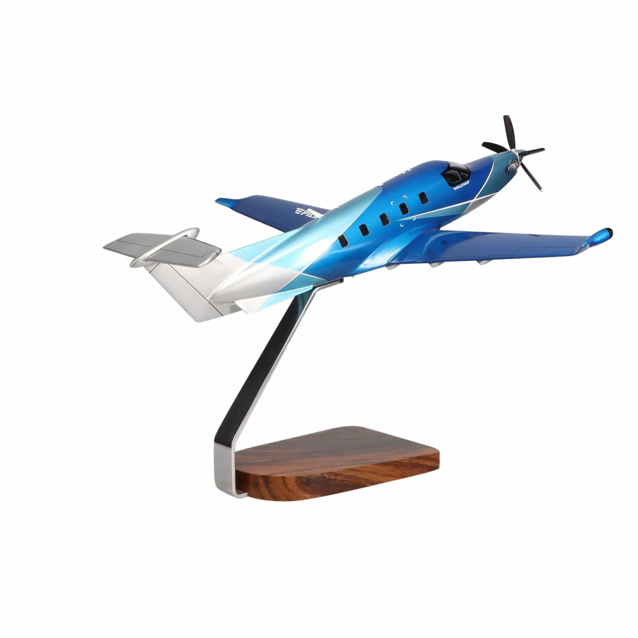 High Flying Models Aircraft Models Pilatus PC-12 Clear Canopy Large Mahogany Model