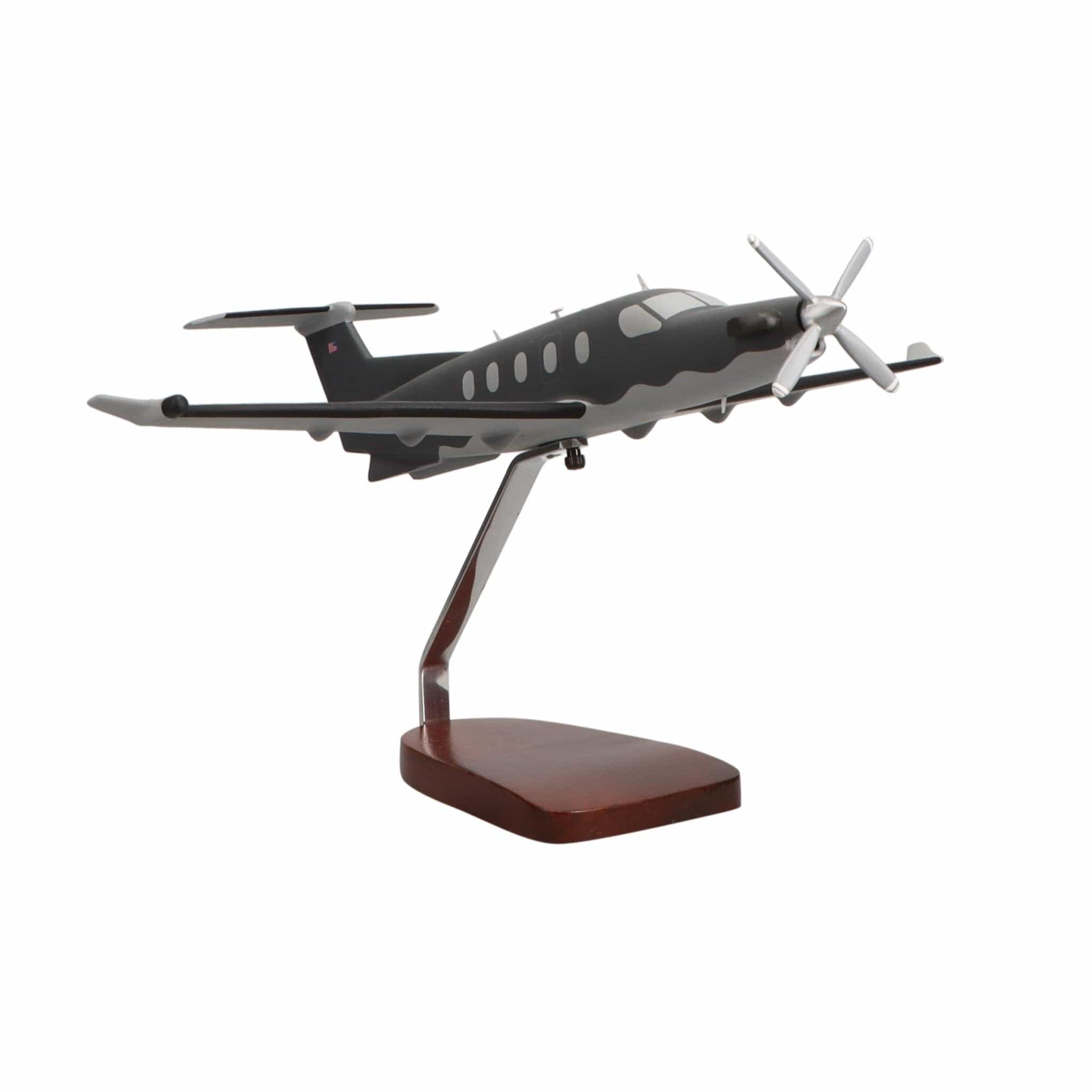 High Flying Models Aircraft Models Pilatus PC-12 U-28A Military Large Mahogany Model