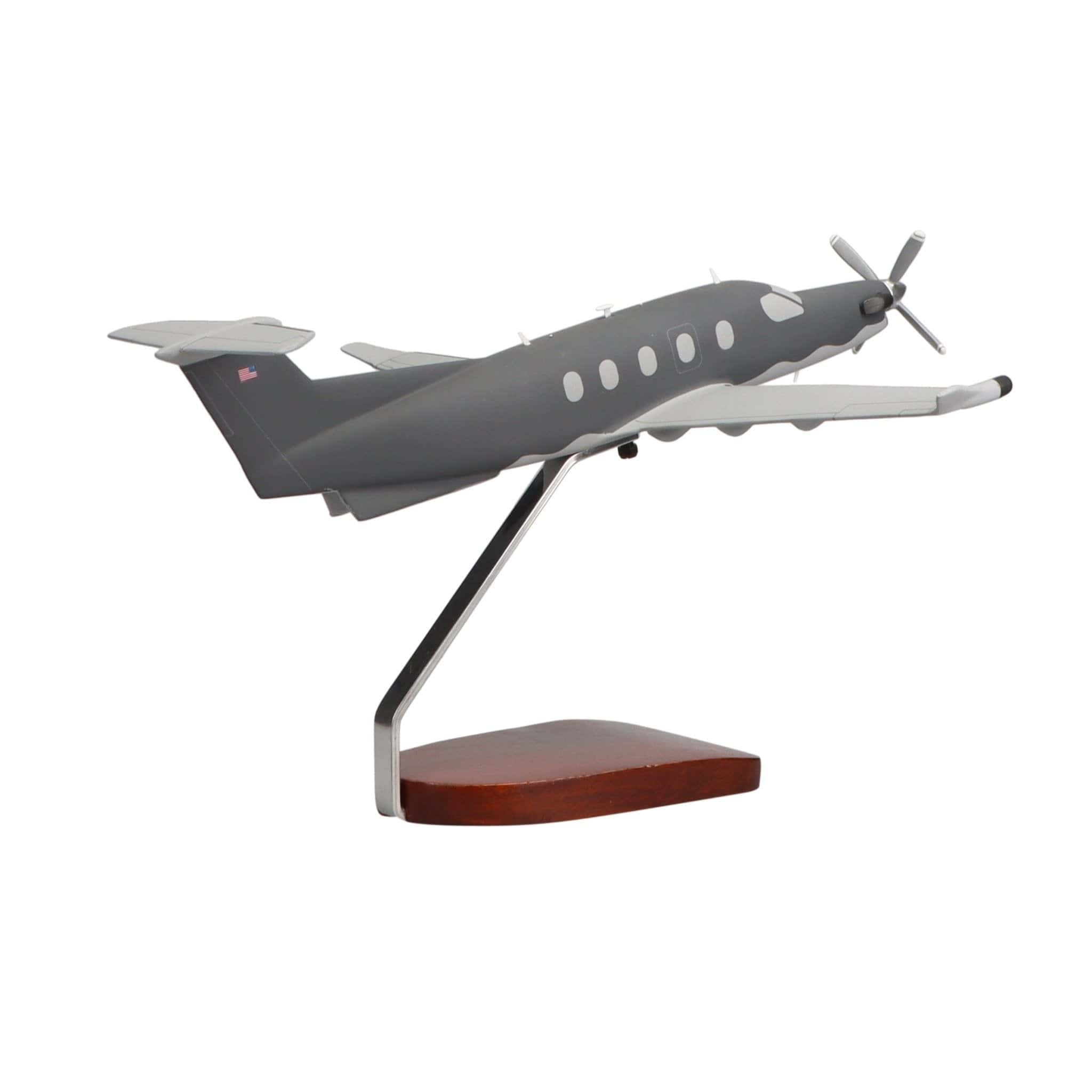 High Flying Models Aircraft Models Pilatus PC-12 U-28A Military Large Mahogany Model