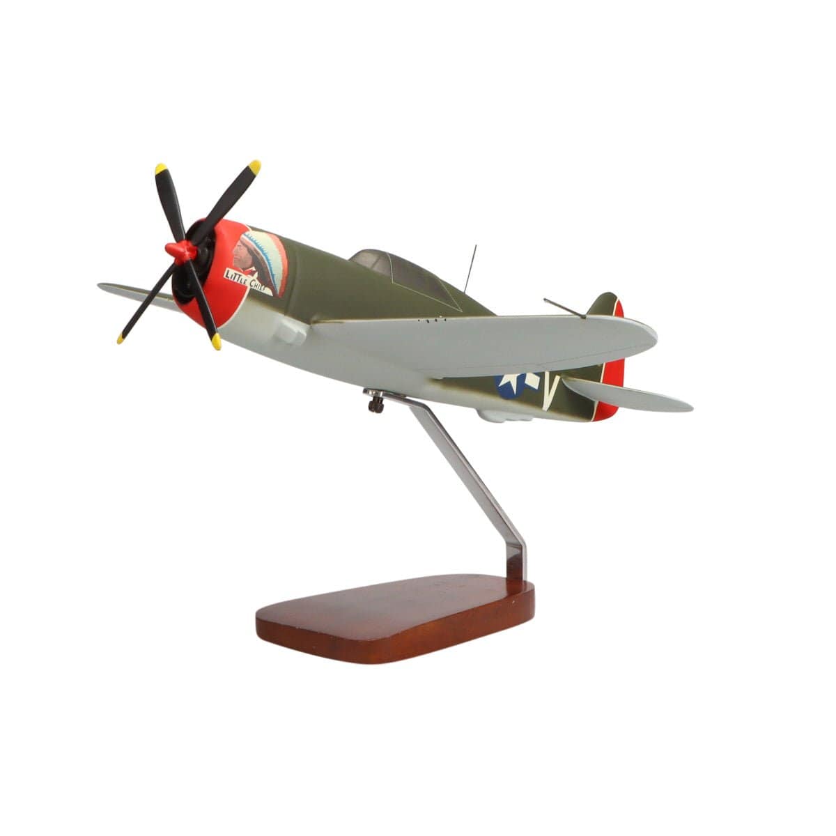 High Flying Models Aircraft Models Republic P-47 Thunderbolt® (Little Chief) Large Mahogany Model