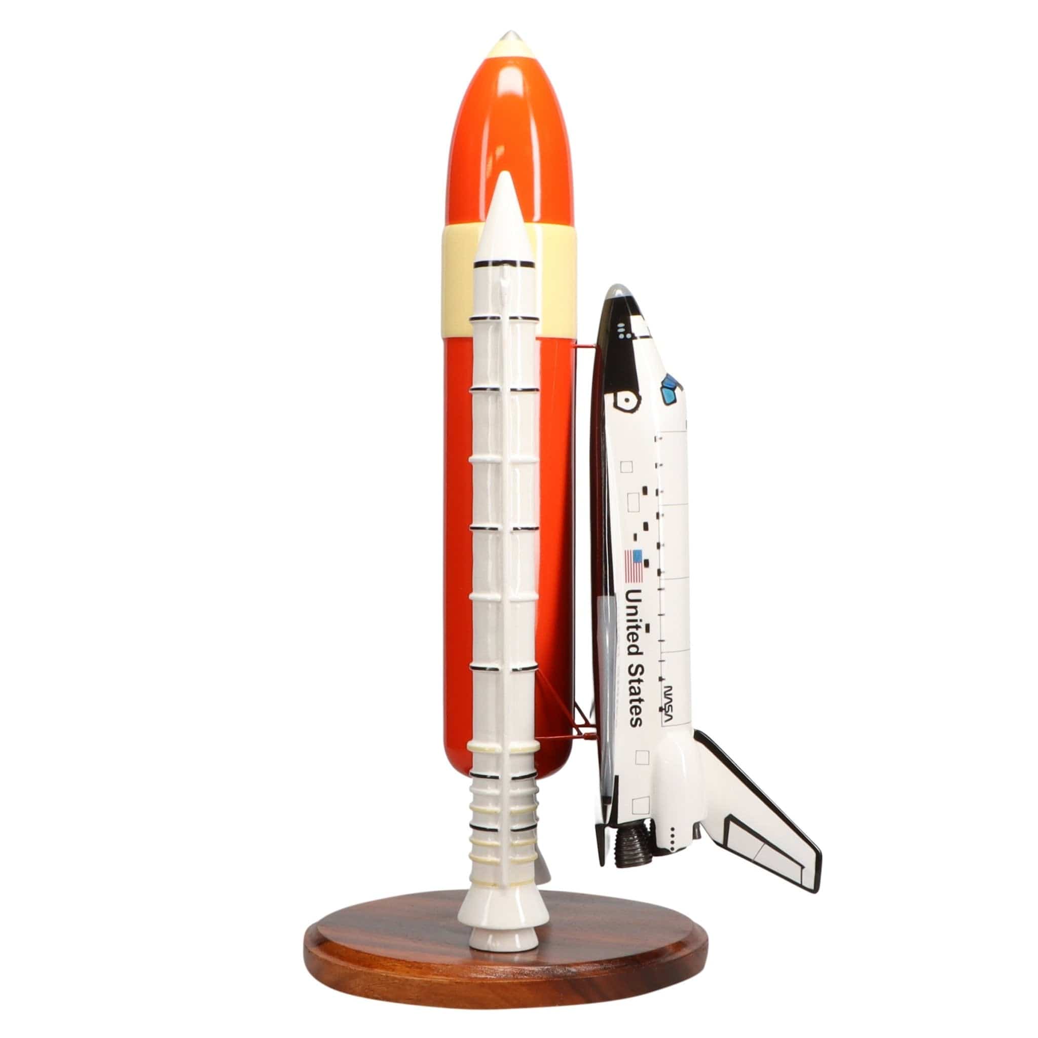 High Flying Models Aircraft Models Space Shuttle Discovery with Booster Large Mahogany Model