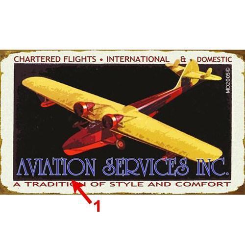 Meissenburg Designs Artwork & Prints Aviation Services Inc Personalized Wood Sign 18x30