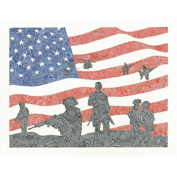 Viz Art Ink Artwork & Prints Viz Art Ink American Heroes 11" x 14" Print