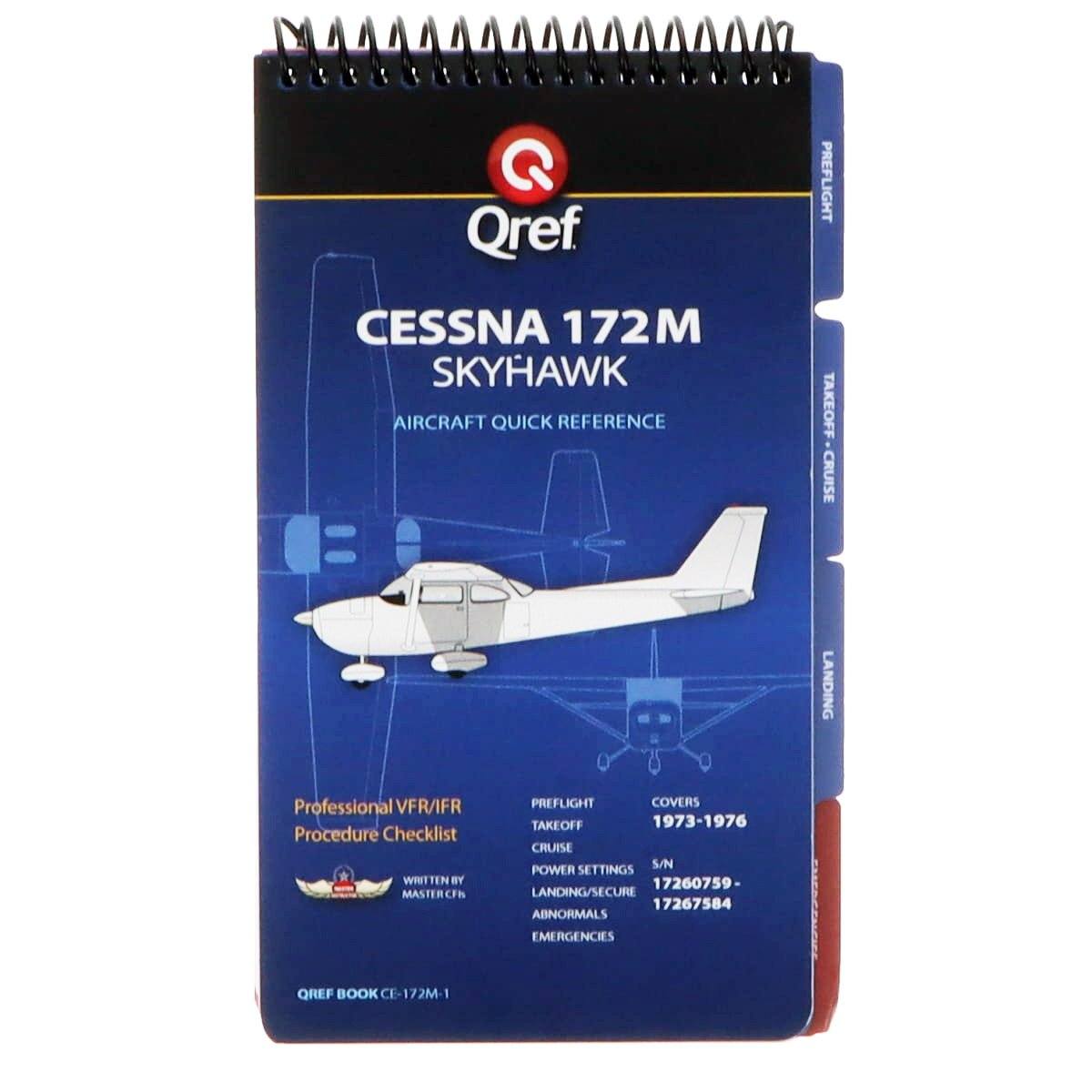 Qref Aviation Checklists Cessna 172M Skyhawk (1973-76) Qref Book Aircraft Procedure Checklist