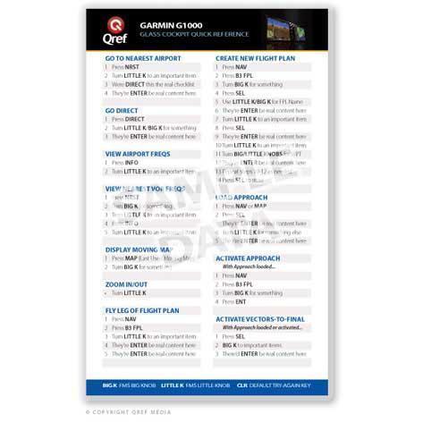 Qref Aviation Checklists Garmin GNS 530/430 Qref Card