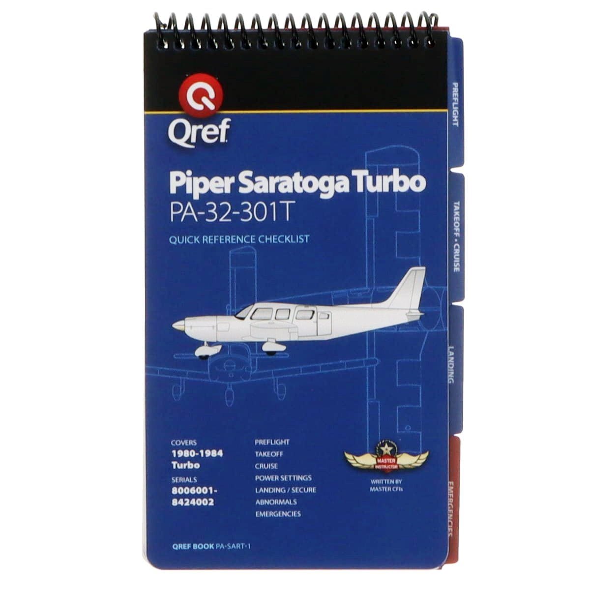 Qref Aviation Checklists Piper Saratoga Turbo PA-32-301T (1980-84) Qref Book Checklist