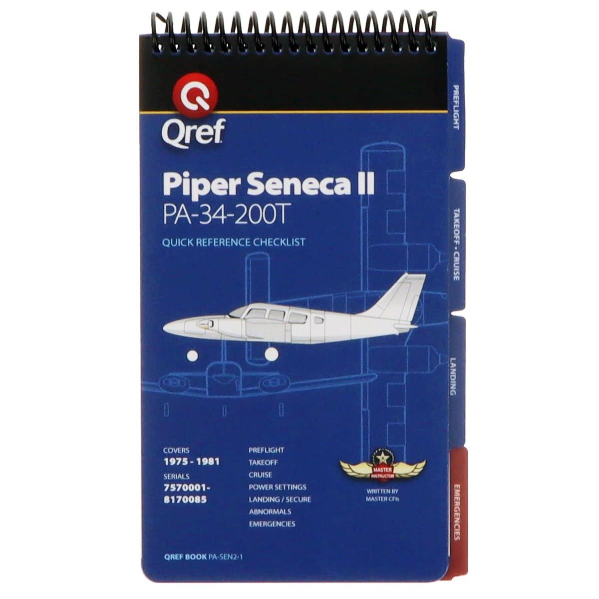 Qref Aviation Checklists Piper Seneca II PA-34-200T (1975-81) Qref Book Checklist