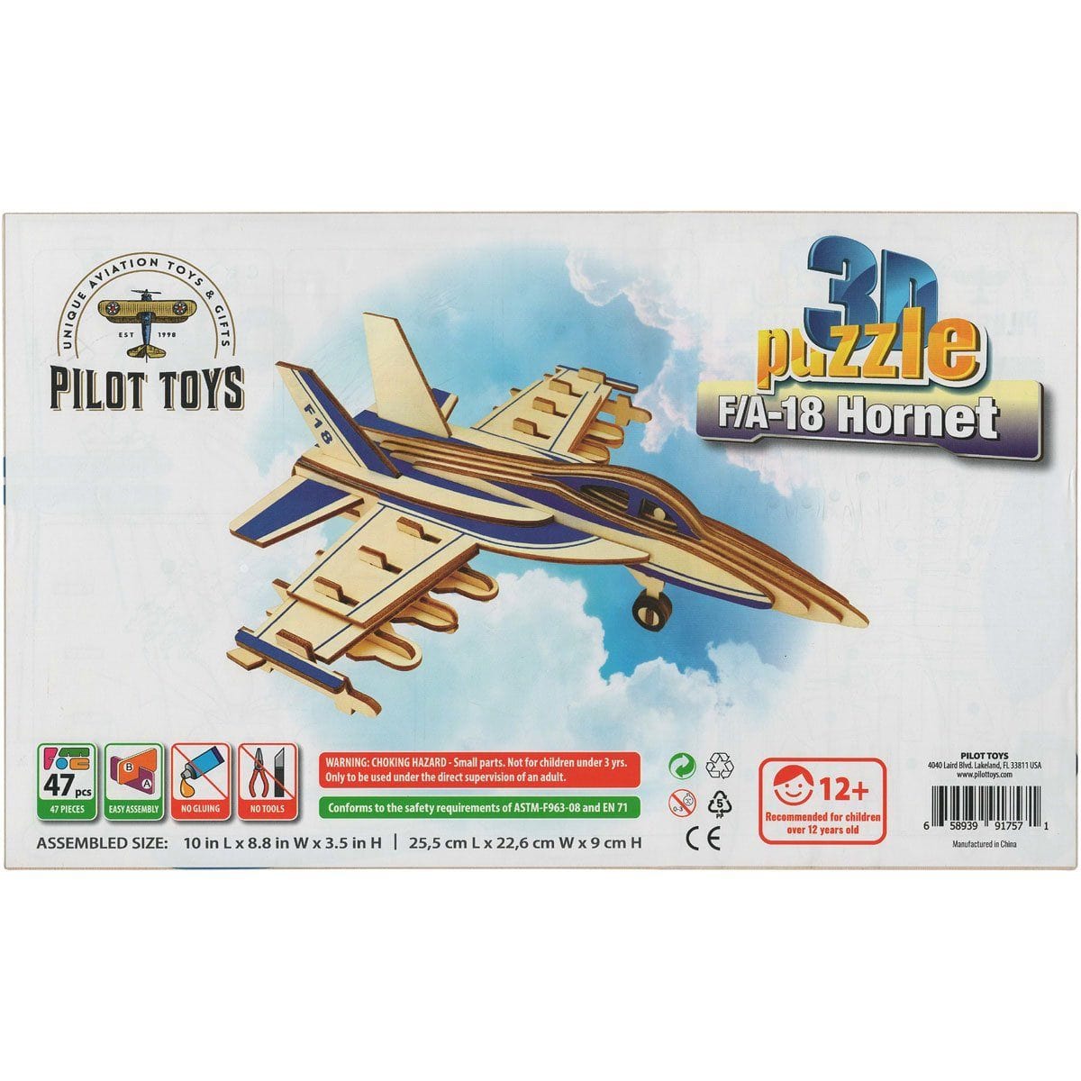 Pilot Toys Board Games & Puzzles Pilot Toys F/A-18 Hornet 3D Puzzle