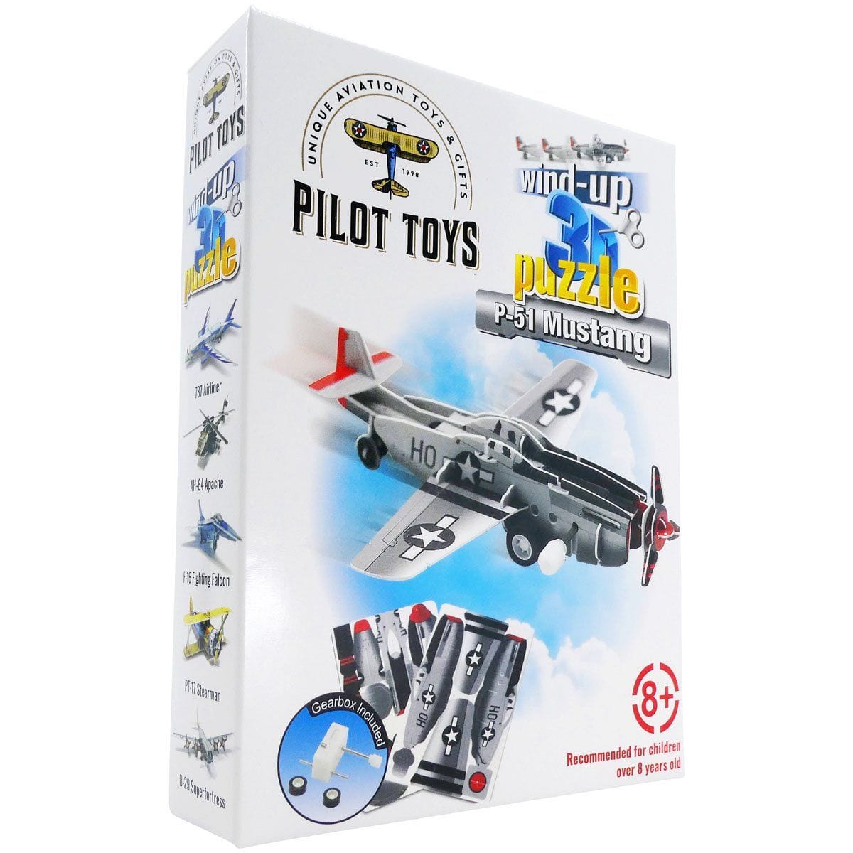 Pilot Toys Board Games & Puzzles Pilot Toys P-51 Mustang Wind-Up 3D Puzzle