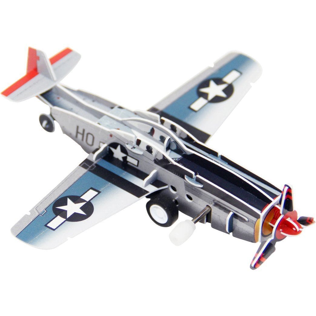 Pilot Toys Board Games & Puzzles Pilot Toys P-51 Mustang Wind-Up 3D Puzzle