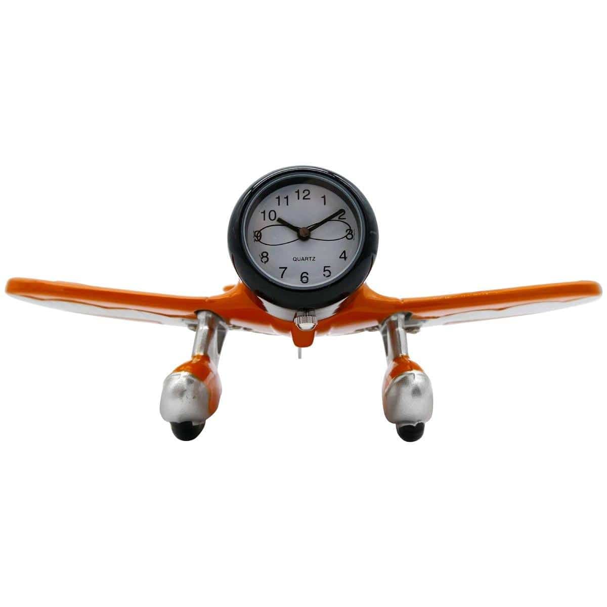 Pilot Toys Clocks & Thermometers Pilot Toys Orange and Silver Gee Bee Desk Clock