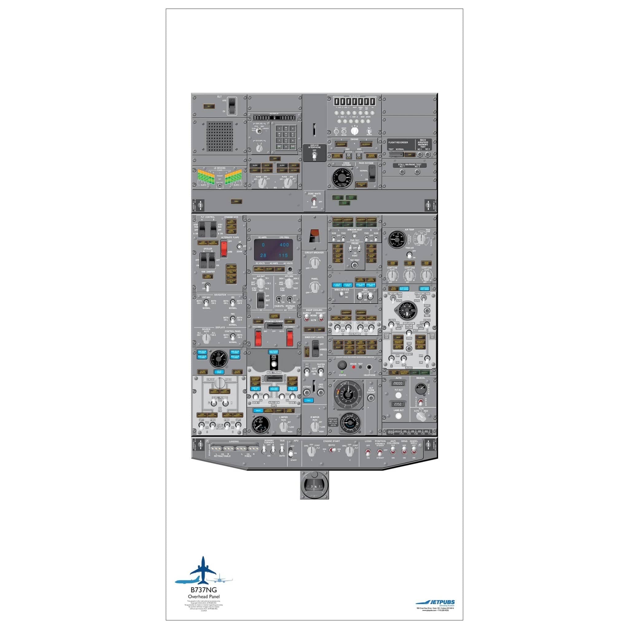 JETPUBS Cockpit Poster Boeing 18" x 36" Cockpit Posters