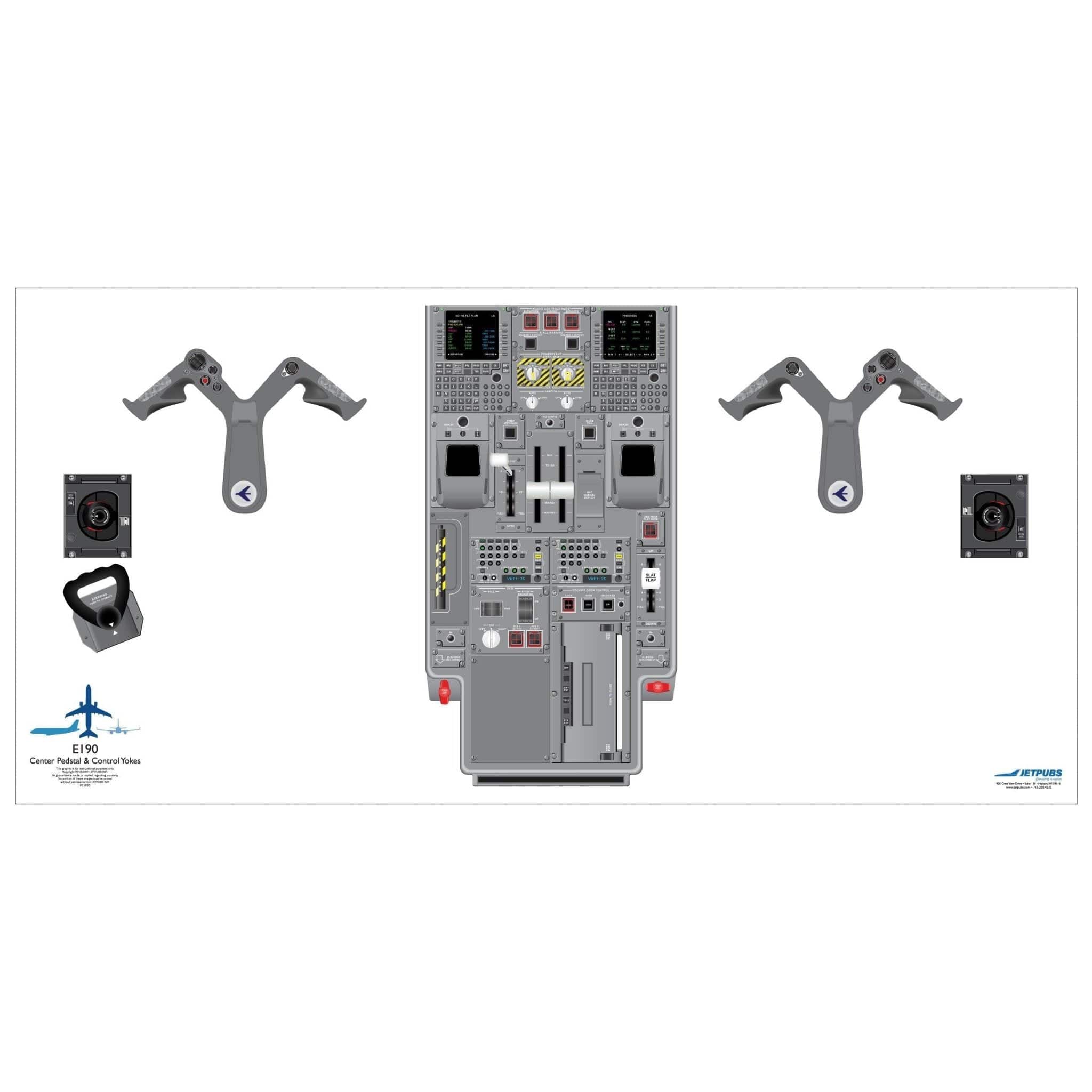 JETPUBS Cockpit Poster Embraer 18" x 36" Cockpit Posters