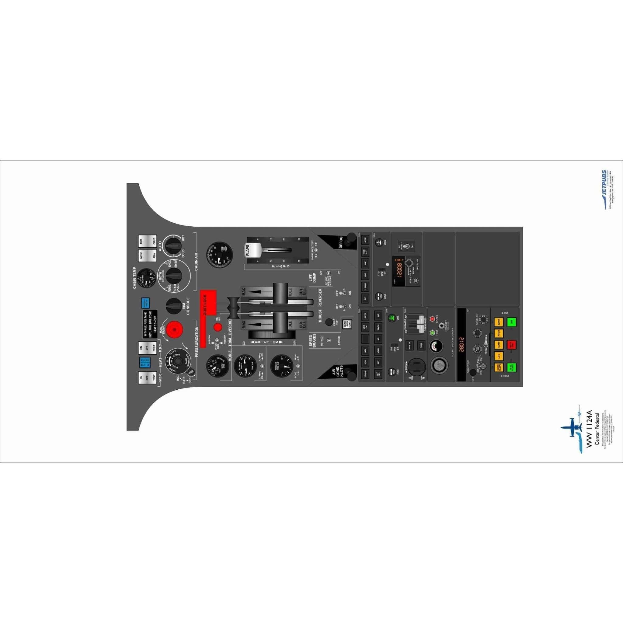 JETPUBS Cockpit Poster Westwind IAI-1124A Westwind 18" x 36" Cockpit Posters