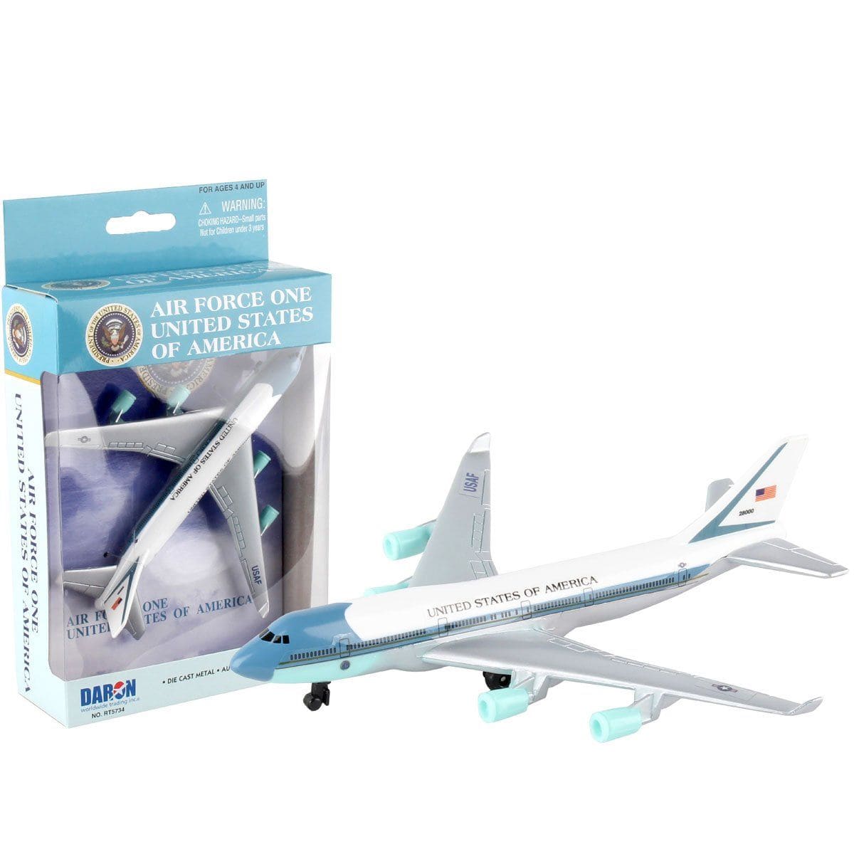 Daron Worldwide Trading Die Cast Planes Air Force One Single Die-cast Plane