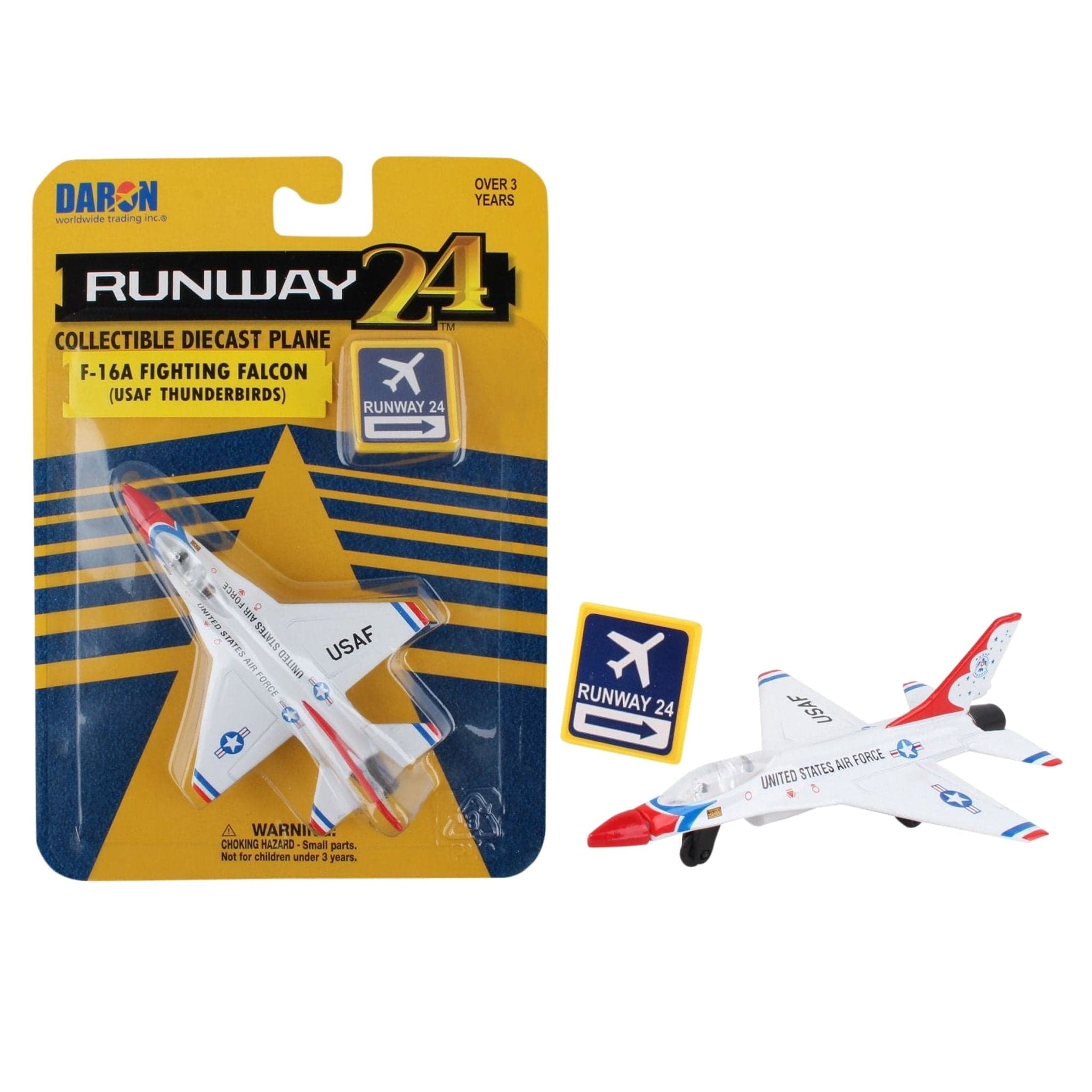 Runway 24 Die Cast Planes Runway24 F-16 Thunderbird (No Runway)