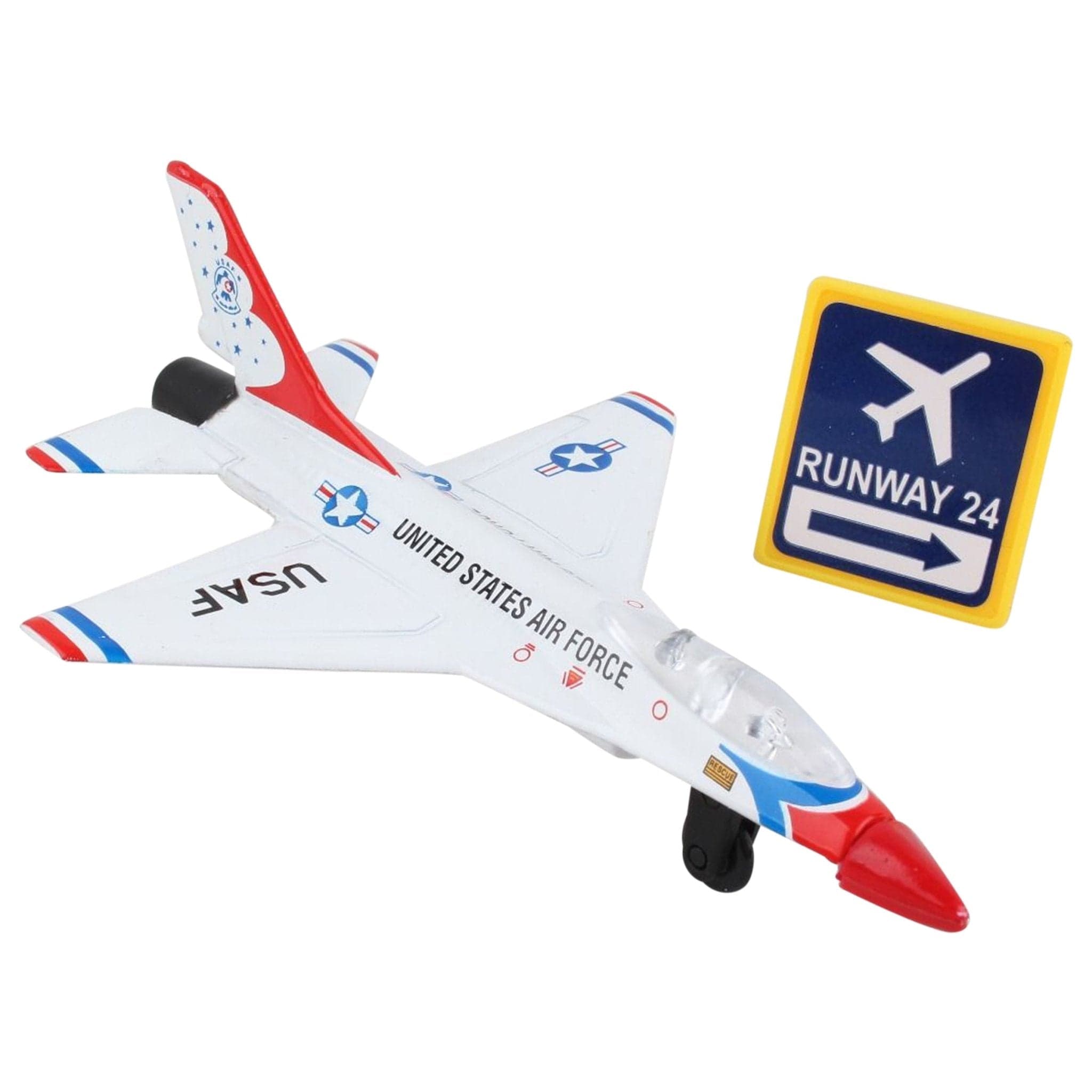 Runway 24 Die Cast Planes Runway24 F-16 Thunderbird (No Runway)