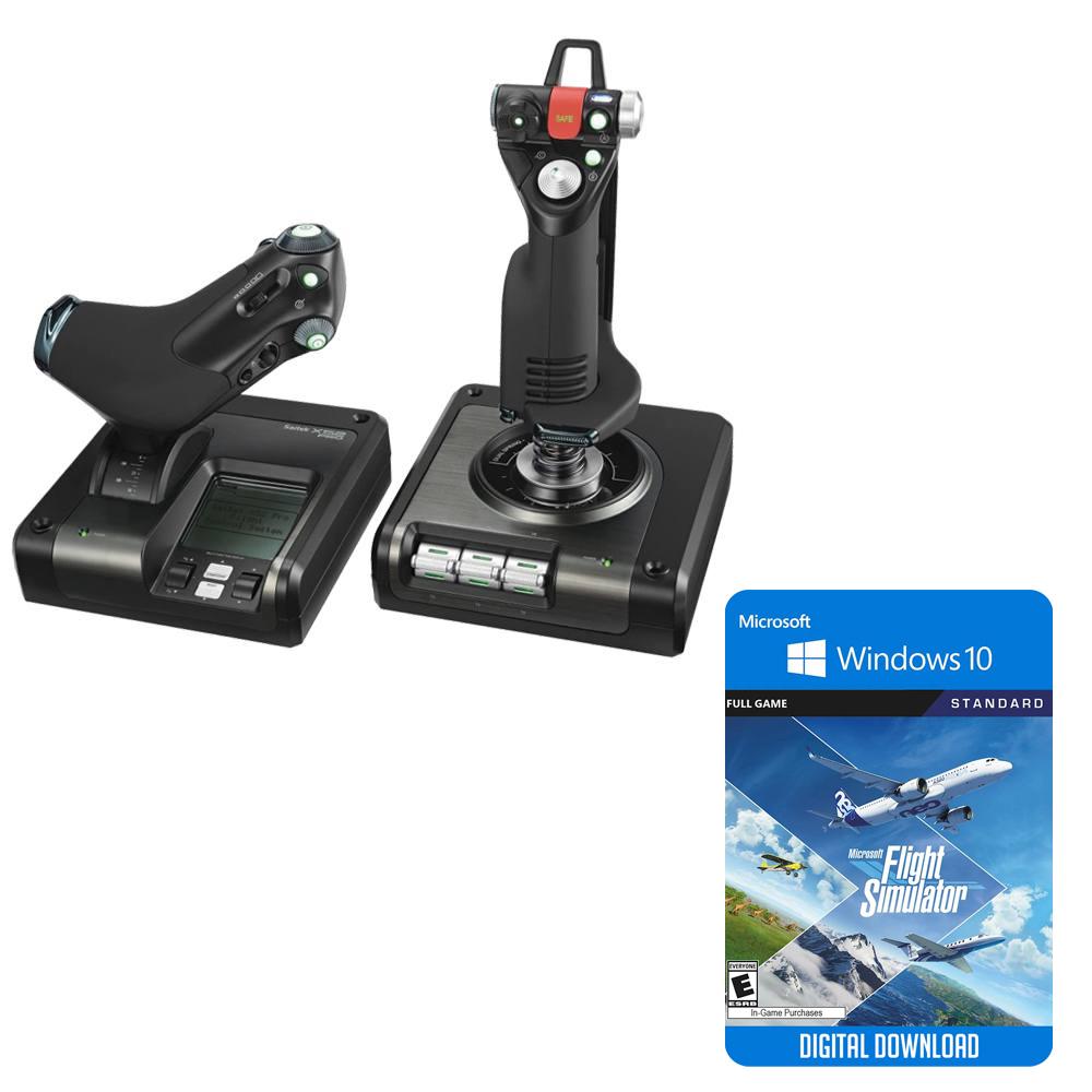 Logitech G Flight Simulation Logitech Saitek X52 Pro Flight Control System Bundle w/Microsoft Flight Simulator Standard Edition Digital Download