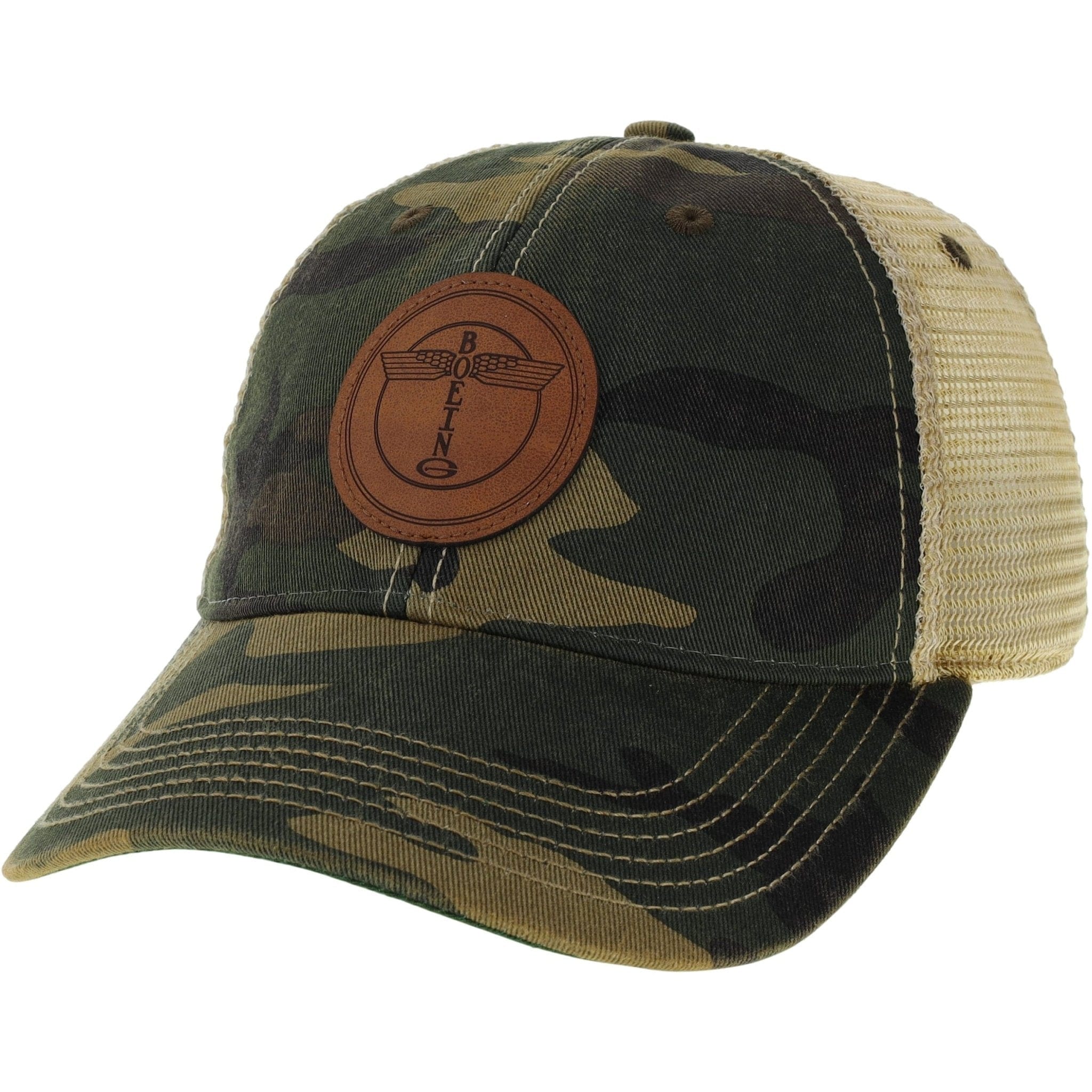 Aeroplane Apparel Company Headwear Boeing Engraved Applique (Army Camo) Officially Licensed Trucker Cap