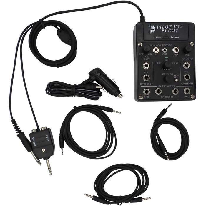 Pilot USA Intercoms Pilot USA PA-400ST 4-Place Portable Stereo Intercom