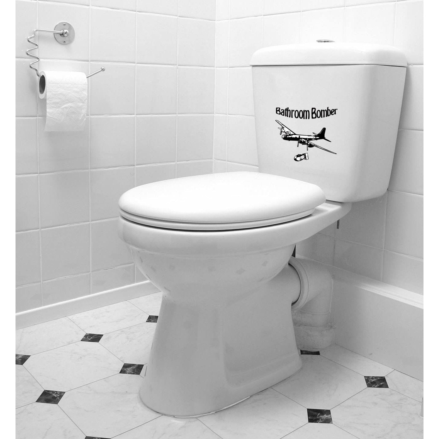 PilotMall.com Kitchen & Barware The Bathroom Bomber Novelty Toilet Bowl Sticker Set