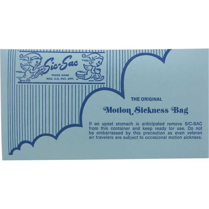 Sic-Sac Motion Sickness & Relief 1 - SINGLE SIC-SAC Motion Sickness Bag