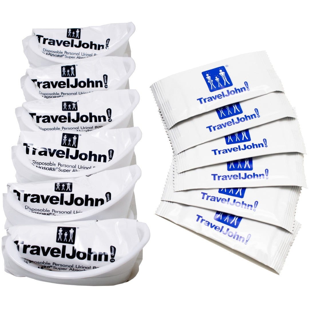 TravelJohn Motion Sickness & Relief TravelJohn Resealable Disposable Urinal (TJ1N-C) - 6 Pack