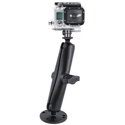 RAM Mount Mounts RAM GoPro Hero Adapter with Long Arm and Flat Surface Mount Kit RAM-B-138-C-GOP1