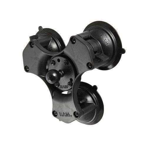 RAM Mount Mounts RAM Triple Suction Cup Base with 1" Dia. Ball RAM-224-3U