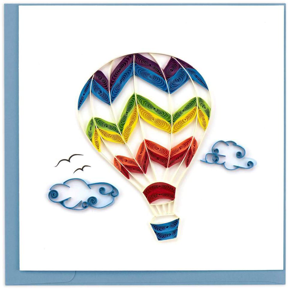 Quilling Card Office Quilled Hot Air Balloon Greeting Card