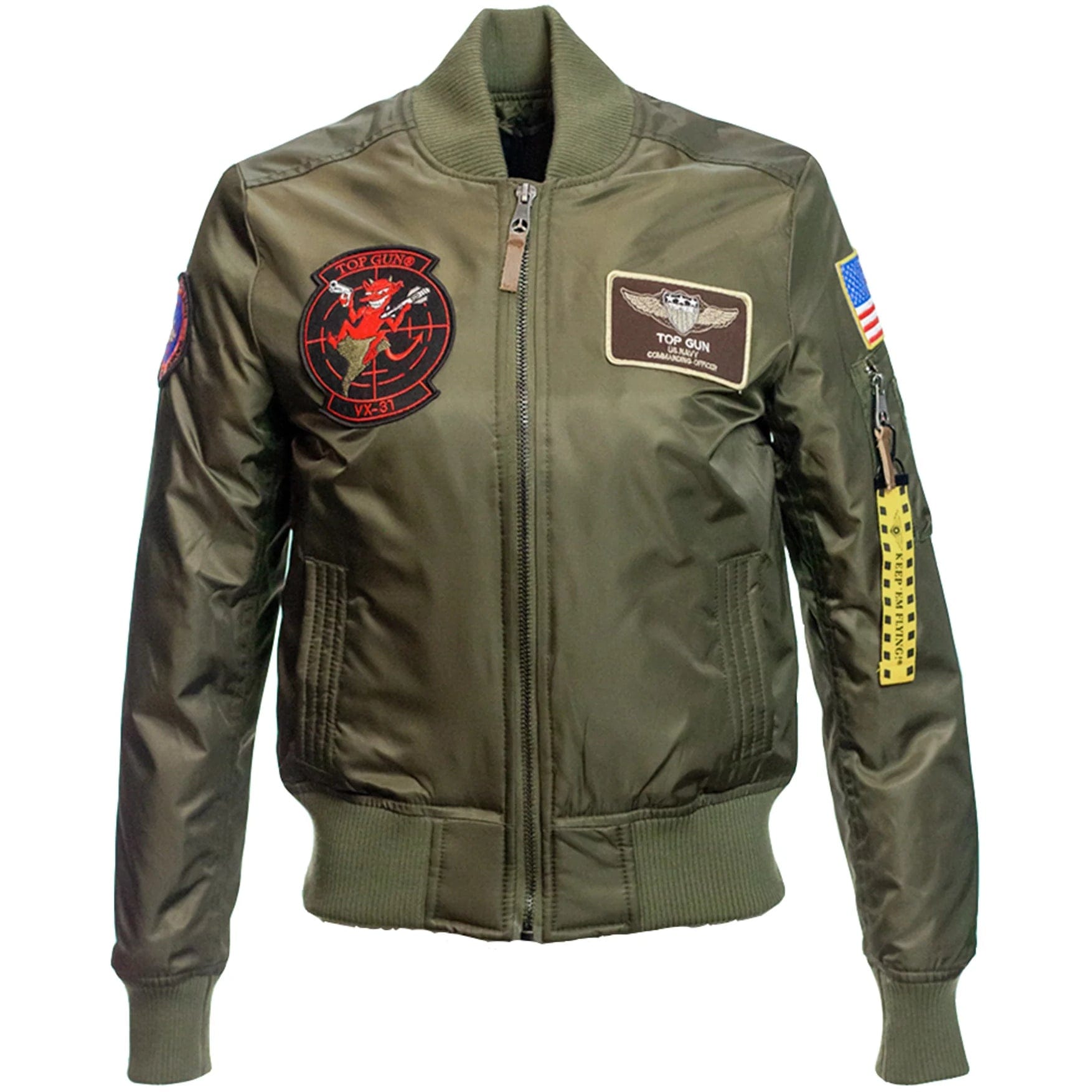 Top Gun Outerwear 2XLarge / Green Top Gun Official Miss Top Gun MA-1 with Patches