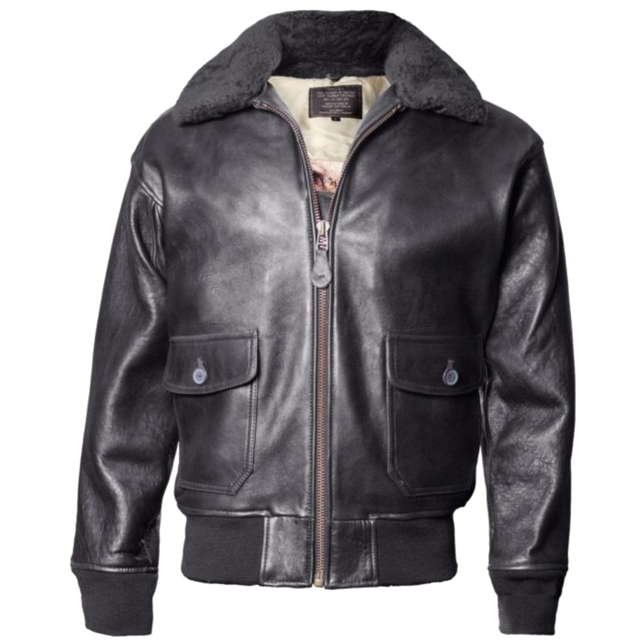 Top Gun Outerwear Medium / Black Top Gun® Official G-1 Leather Jacket