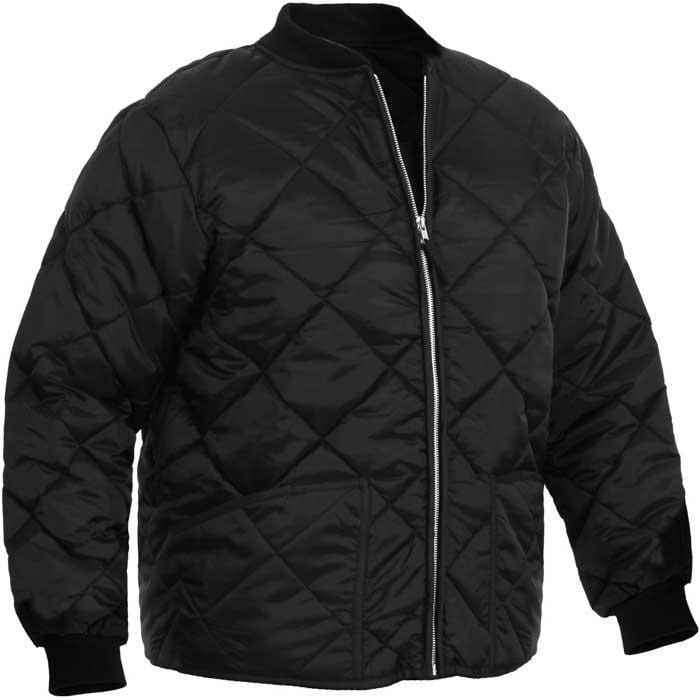 Rothco Outerwear Small / Black Diamond Nylon Quilted Flight Jacket