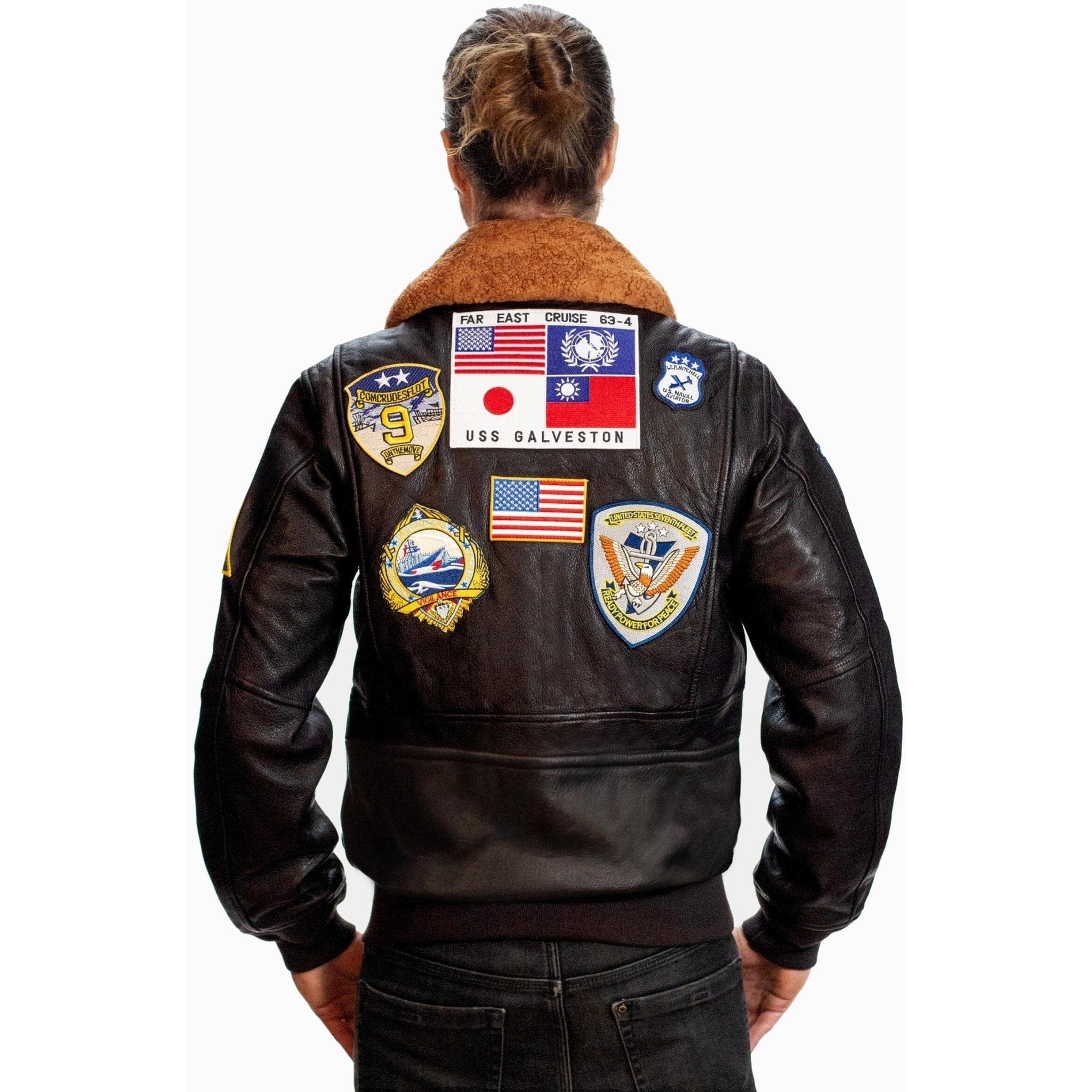 Top Gun Outerwear Top Gun® Official G-1 Leather Jacket with Patches