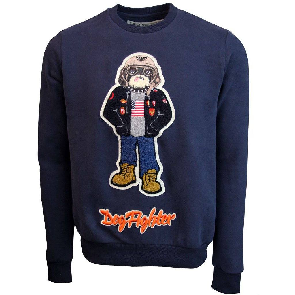 Top Gun Outerwear XLarge / Navy Top Gun® Official Dog Fighter Crew Neck