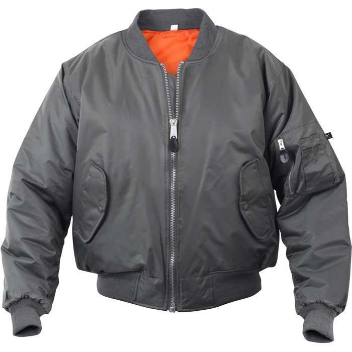 Rothco Outerwear XSmall / Gun Metal Gray Rothco MA-1 Nylon Flight Jacket