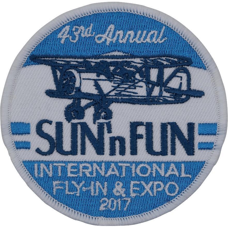 SUN 'n FUN Pins Patches Lanyards Keychains Patch - 2017 SUN 'n FUN Embroidered Patch (Iron On Application)