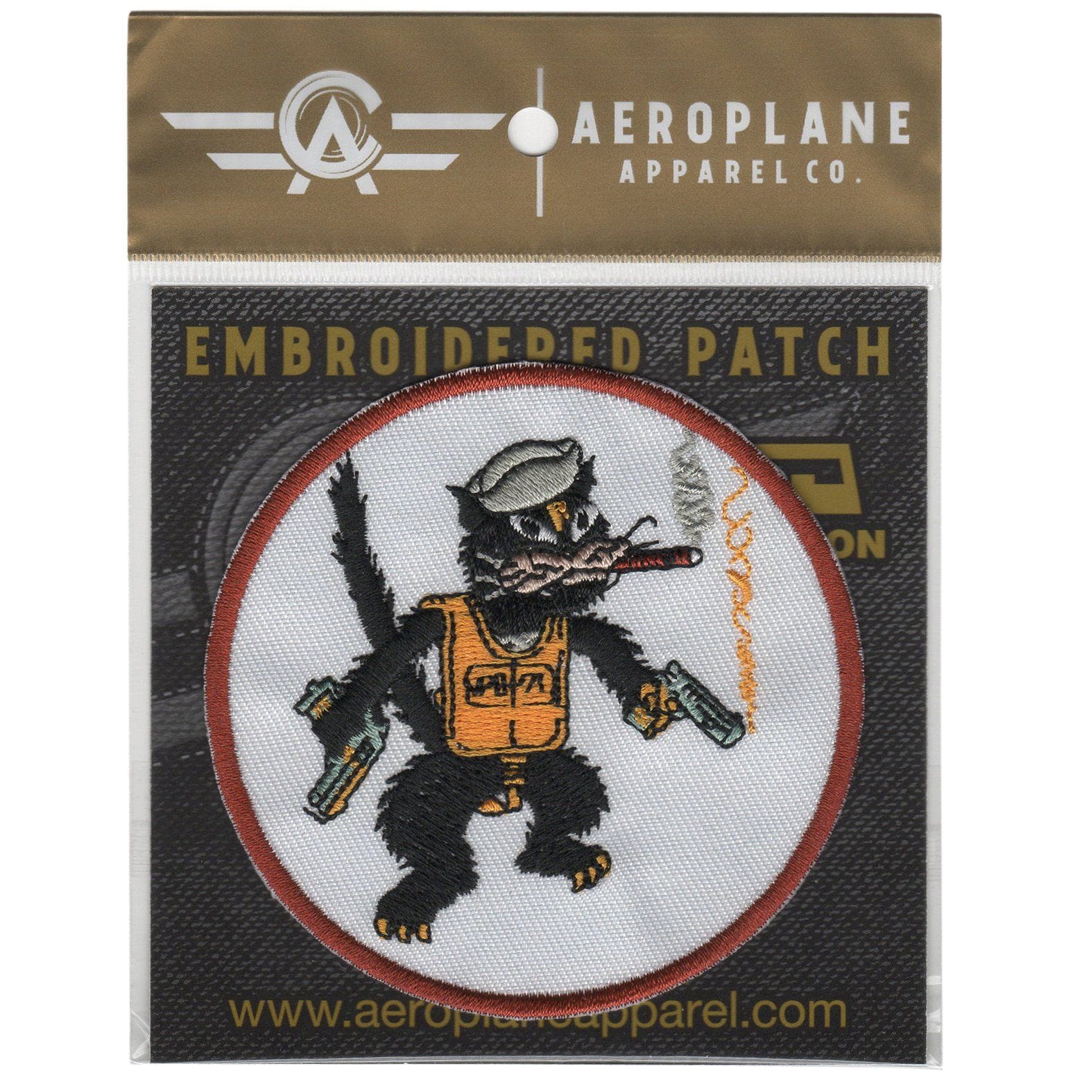 Aeroplane Apparel Company Pins Patches Lanyards Keychains Patrol Bombing Squadron 71 (VPB-71) - Black Cats Embroidered Patch (Iron On Application)